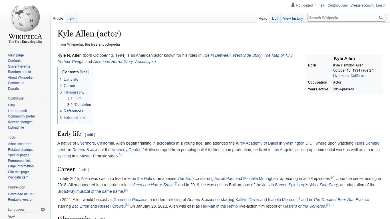 Kyle Allen (actor) - Wikipedia